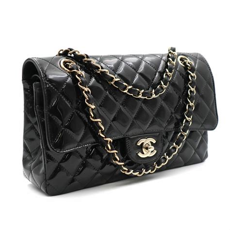 chanel patent leather wallet|Chanel patent leather flap bag.